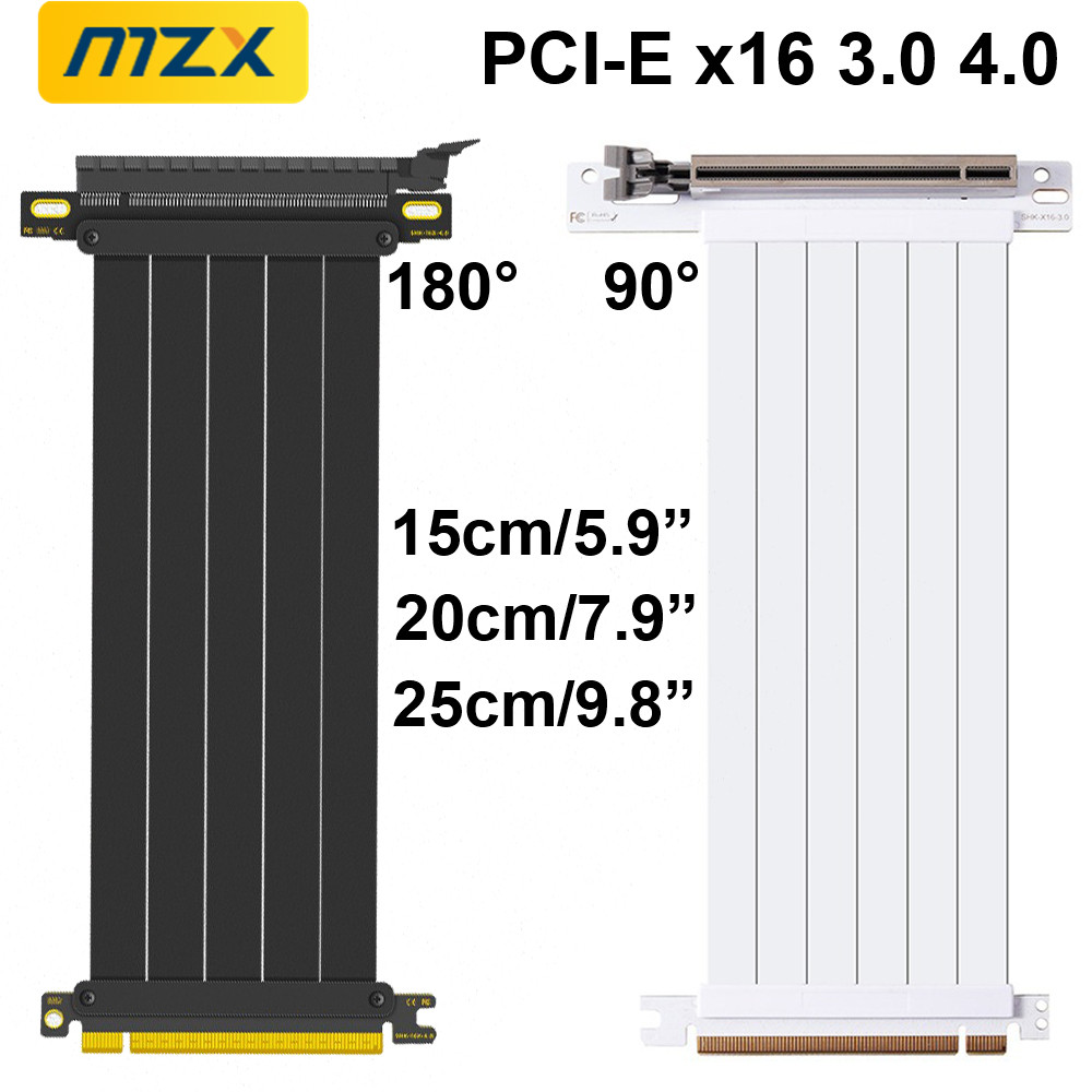Pcie 4.0 X16 Riser Cable 90 Degree - MZX PCIE 4,0 3,0 16X Cable