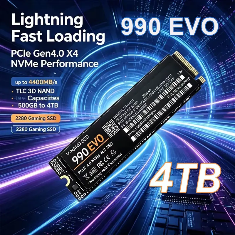 M.2 Nvme 4Tb Pcie 4.0 Ssd - SSD NVMe M.2 para Juegos 990