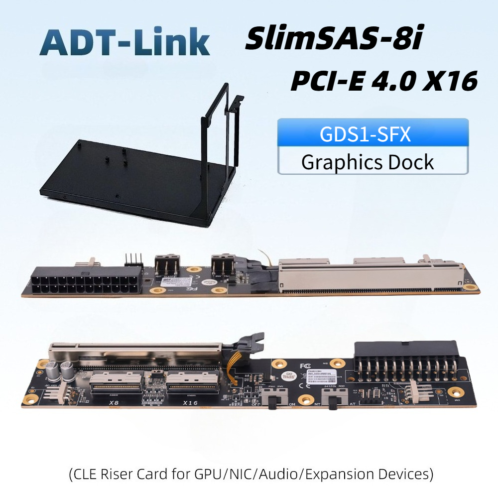External Gpu Dock Pcie 4.0 Oculink - Base de Conexión Dual SlimSAS 8i