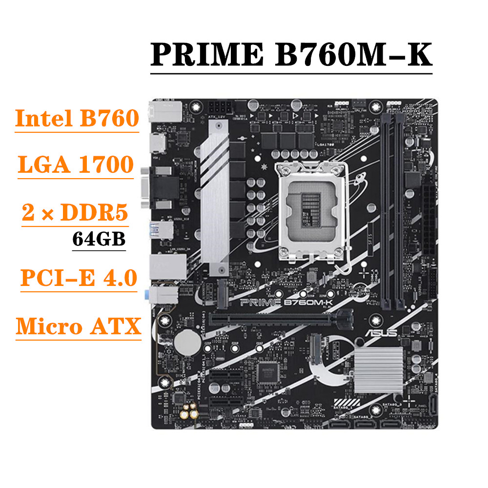 Lga 1700 Ddr5 Itx Motherboard - Tarjeta Madre ASUS PRIME B760M-K, Compatible