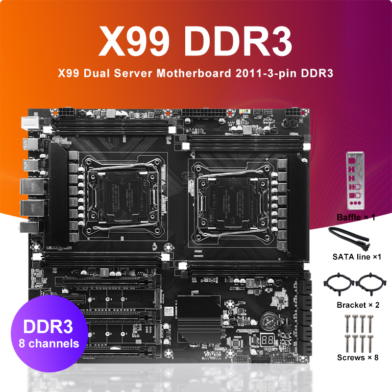 X99 Dual Cpu Motherboard Combo - Placa base de Cpu de doble
