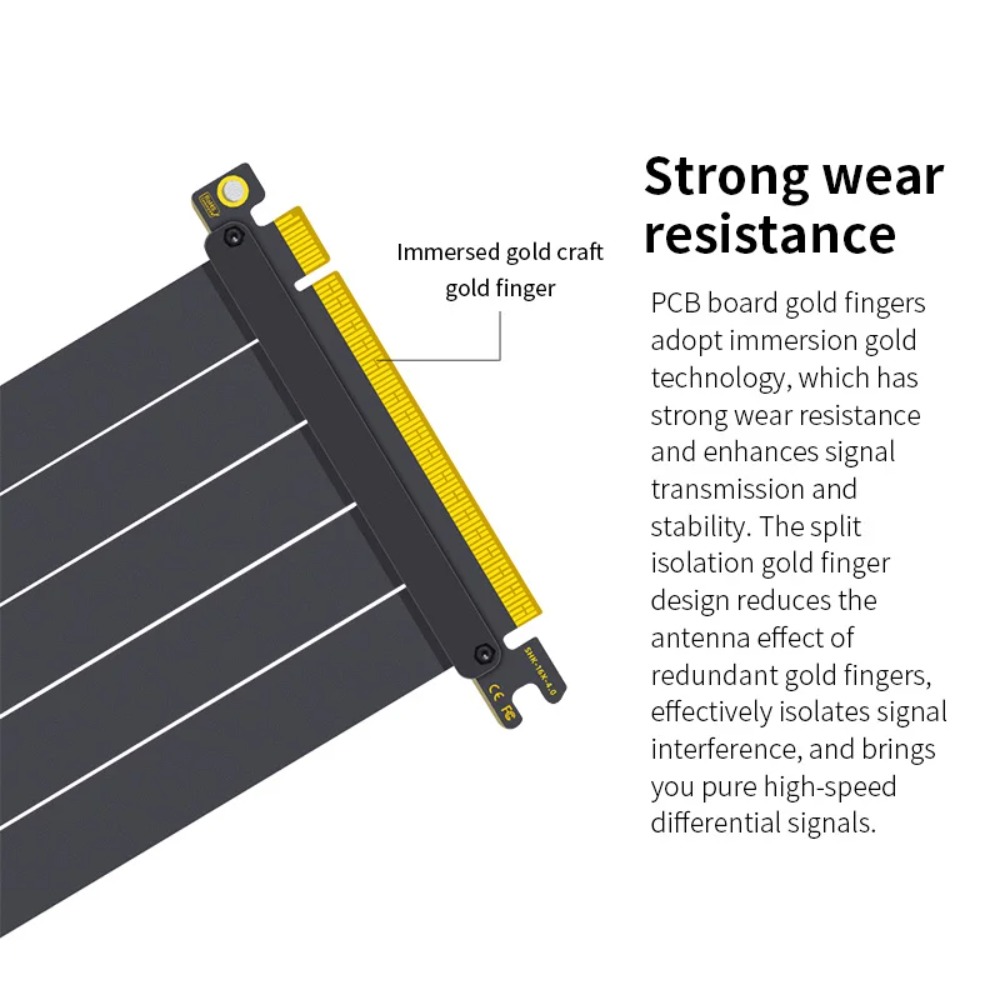 Cable elevador PCI‑E 4.0/3.0 X - Pcie 4.0 X16 Riser Cable 90 Degree reseña y precio