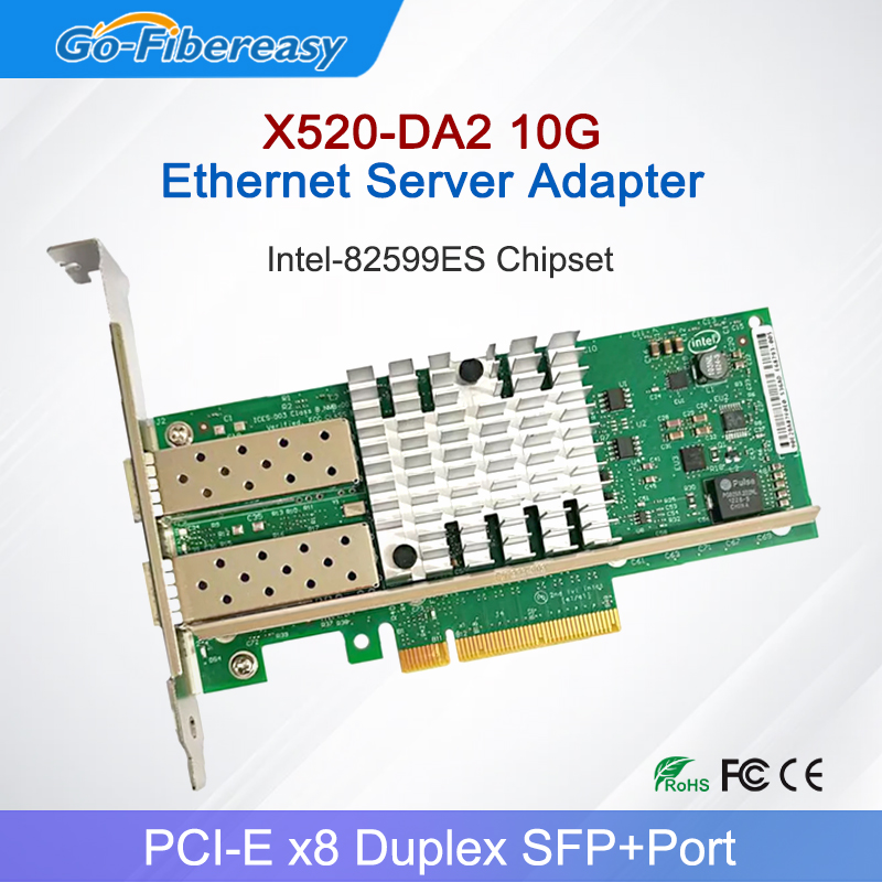 Tarjeta de red X520-DA2 10Gb S - 10Gb Sfp+ Pcie Network Card Dual Port reseña y precio