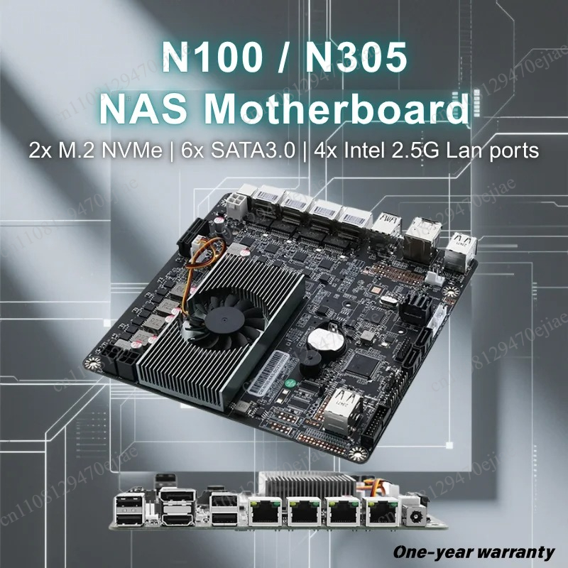 Placa base N100 Mini ITX NAS D - Nas Motherboard N100 6 Sata reseña y precio