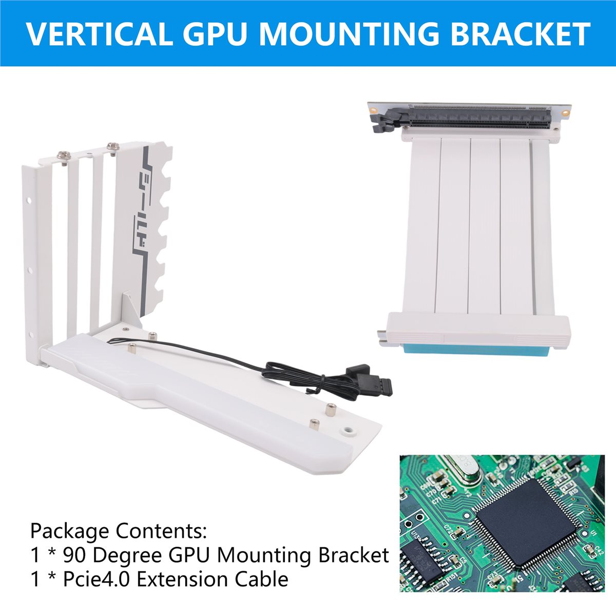 Soporte de Montaje Vertical pa - Pcie 4.0 X16 Riser Cable 90 Degree reseña y precio