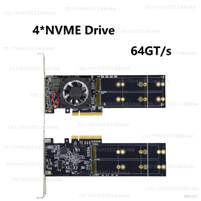 Adaptador PEX8747 Chip PCIe 3. - Quad M.2 Nvme Pcie Bifurcation Card reseña y precio